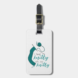 Blauwgroen voel ik me goed. bagagelabel