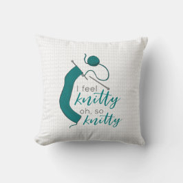 Blauwgroen voel ik me goed. kussen