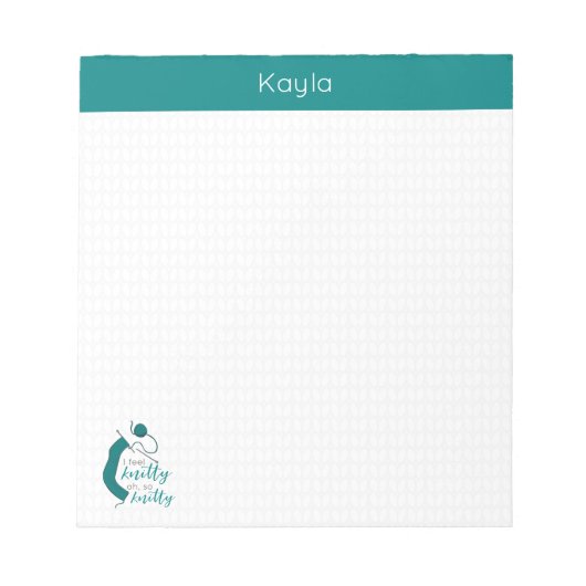 Blauwgroen voel ik me goed. notitieblok (Voorkant)