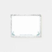 Blauwgroen voetnoten post-it® notes (Voorkant)