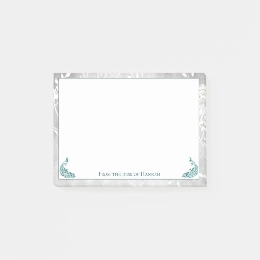 Blauwgroen voetnoten post-it® notes (Voorkant)