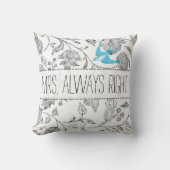 Blauwgroen  vogelgriep altijd goed kussen (Voorkant)