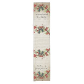  Blauwgroen vogelgrieppatroon Korte Tafelloper (Voorkant)