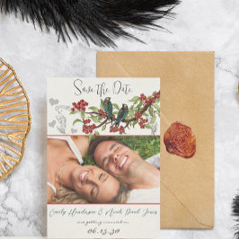 Blauwgroen vogelpest Weduwen sparen de datum Kaart