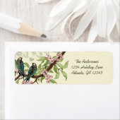  Blauwgroen vogelplukkerlabel Etiket (Insitu)