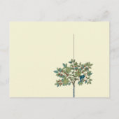 Blauwgroen vogels die we hebben verplaatst aankondigingskaart (Achterkant)