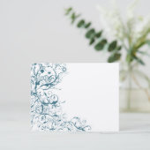 Blauwgroen vogels en zwemvogels die RSVP-Kaart wed RSVP Kaartje (Staand voorkant)