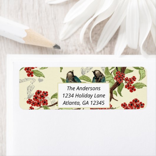  Blauwgroen vogelsoorten Boombomen Etiket (Insitu)