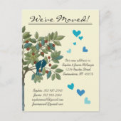  Blauwgroen vogeltjes die we hebben verplaatst Aankondigingskaart (Voorkant)