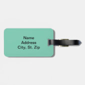 Blauwgroen volleybal 🏐 | DIY Achtergrondkleur Bagagelabel (Achterkant horizontaal)