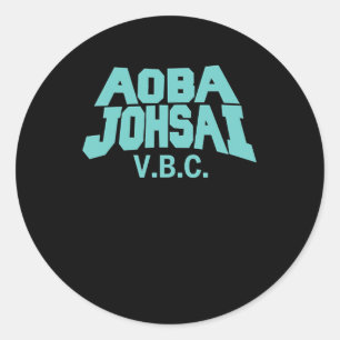 Blauwgroen Volleybal Praktijk Anime Manga Cosplay Ronde Sticker
