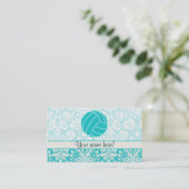 Blauwgroen volleybal visitekaartje (Staand voorkant)