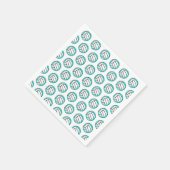 Blauwgroen volleybalkopbal cocktail servet (Hoek)