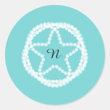 Blauwgroen Vrijgezellenfeest met witte parelster