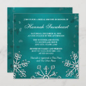 BLAUWGROEN VRIJGEZELLENFEEST SNOWFLAKE KAART (Voorkant / Achterkant)