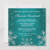 BLAUWGROEN VRIJGEZELLENFEEST SNOWFLAKE KAART (Voorkant)