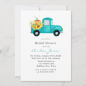  Blauwgroen Vrijgezellenfeest van Truck Pumpkin Kaart (Voorkant)