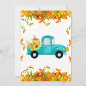  Blauwgroen Vrijgezellenfeest van Truck Pumpkin Kaart (Achterkant)