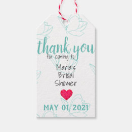 Blauwgroen  Vrijgezellenfeesten Labels met Twine Cadeaulabel