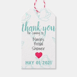 Blauwgroen  Vrijgezellenfeesten Labels met Twine Cadeaulabel