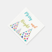 Blauwgroen vrolijke en heldere kerstboom servet (Hoek)