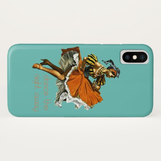 Blauwgroen  Vrouw Dancer Case-Mate iPhone Case (Achterkant (horizontaal))