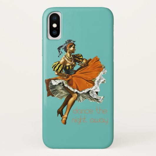 Blauwgroen  Vrouw Dancer Case-Mate iPhone Case (Achterkant)