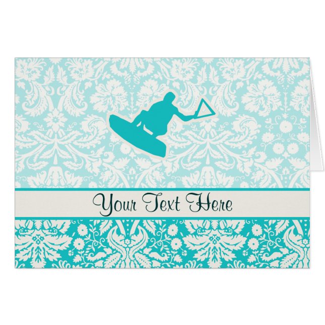 Blauwgroen Wakeboarder (Voorkant Horizontaal)