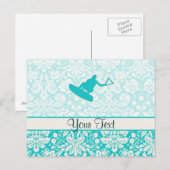 Blauwgroen Wakeboarder Briefkaart (Voorkant / Achterkant)