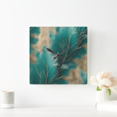 Blauwgroen wandklok - Blauwgroen wandklok voor thu (Huis)