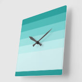 Blauwgroen wandklok met grijpingsstrips (Hoek)