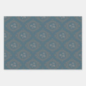 Blauwgroen wandtapijt Rococo Mandala Elegant Ogee  Inpakpapier Vel (Voorkant)