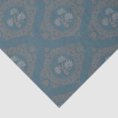 Blauwgroen wandtapijt Rococo Mandala Elegant Ogee  Tissuepapier (Detail)
