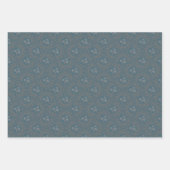 Blauwgroen wandtapijt Rococo Mandala Elegante Art Inpakpapier Vel (Voorkant)