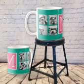 Blauwgroen & warm roze instagram 8 Monogram fotoco Koffiemok