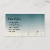 Blauwgroen wasbubbels onder druk Wasreiniging Visitekaartje (Achterkant)