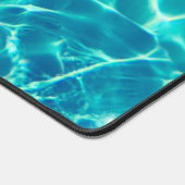 Blauwgroen water, personaliseer witte naam bureaumat (Hoek)