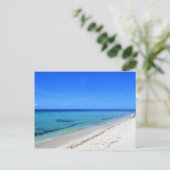 Blauwgroen water wit zand briefkaart (Staand voorkant)