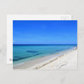 Blauwgroen water wit zand briefkaart (Voorkant / Achterkant)