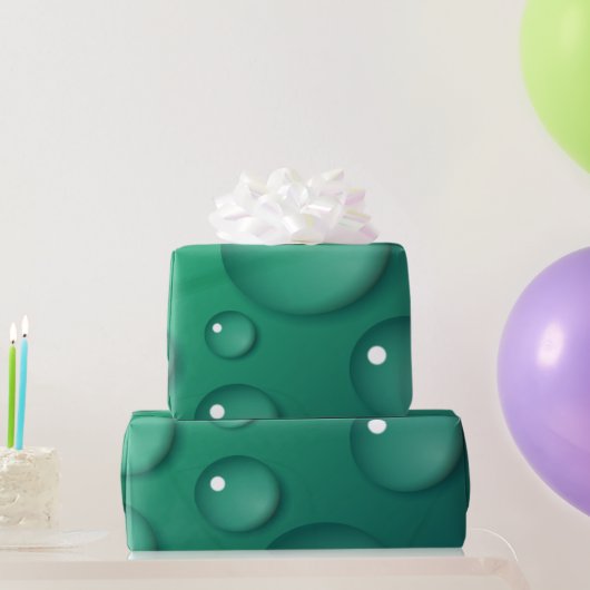 Blauwgroen waterdruppelstructuur cadeaupapier (Feestgeschenken)