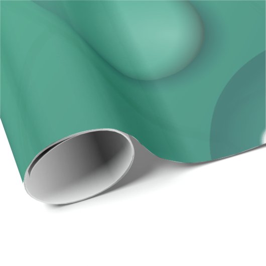 Blauwgroen waterdruppelstructuur cadeaupapier (Rol Hoek)