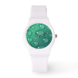 Blauwgroen waterdruppelstructuur horloge