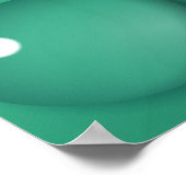 Blauwgroen waterdruppelstructuur poster (Hoek)