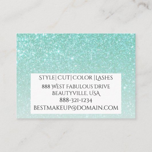 Blauwgroen waterloopgradiënt visitekaartje (Achterkant)