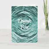 Blauwgroen waterrimpel bedankkaart (Voorkant)