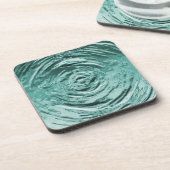 Blauwgroen waterrimpel drankjes onderzetter (Linkerzijde)