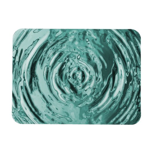 Blauwgroen waterrimpel magneet (Horizontaal)