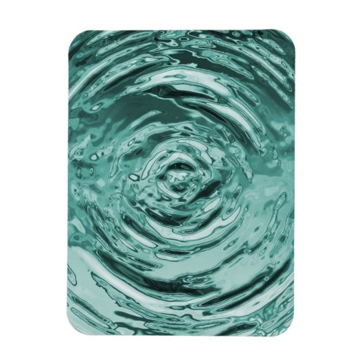 Blauwgroen waterrimpel magneet (Verticaal)