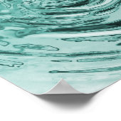 Blauwgroen waterrimpel poster (Hoek)