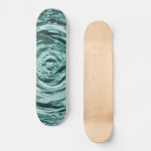 Blauwgroen waterrimpel skateboard (Voorkant)